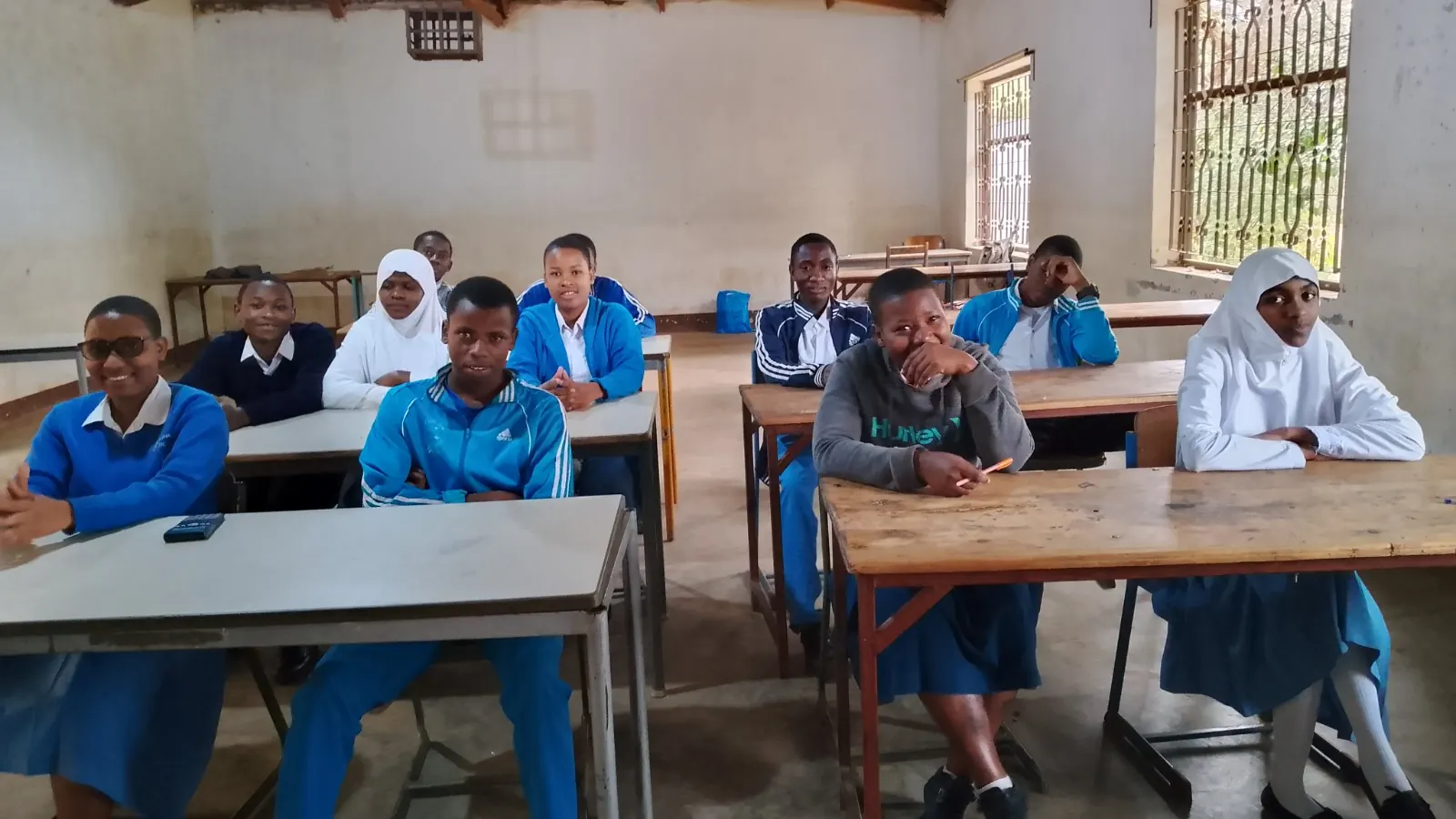 Students participating in classroom learning